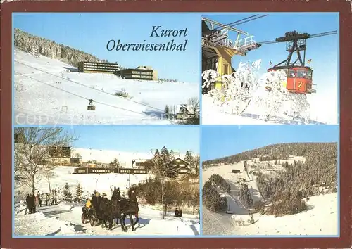 Oberwiesenthal Erzgebirge Jugendtouristenhotel Fichtelberg Seilbahn Sprungschanze Kat. Oberwiesenthal