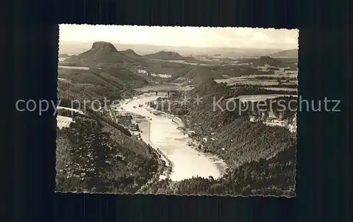 Bad Schandau Blick vom Grossen Winterberg Postelwitz Krippen Kat. Bad Schandau