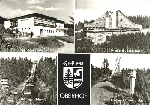 Oberhof Thueringen Schanzenbaude Interhotel Panorama Thueringen Schanze Kat. Oberhof Thueringen