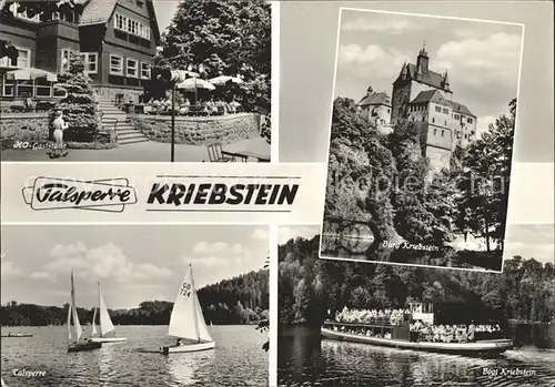 Kriebstein Talsperre Gaststaette Burg Boot  Kat. Kriebstein