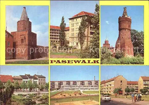 Pasewalk Mecklenburg Vorpommern Muehlentor Kreiskrankenhaus Mauerturm Kiek in de Mark  Kat. Pasewalk