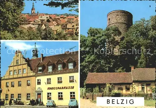 Belzig Bad Markt Wehrturm Burghof Kreissparkasse 