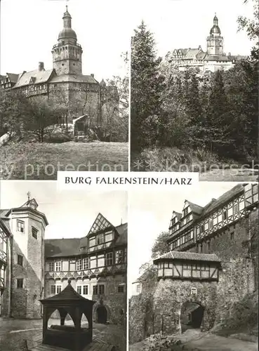 Falkenstein Harz Burg Falkenstein Teilansichten Kat. Falkenstein Harz