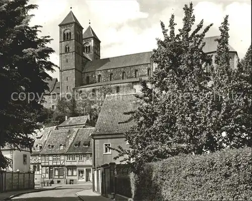 Quedlinburg Blick zur Stiftskirche Kat. Quedlinburg