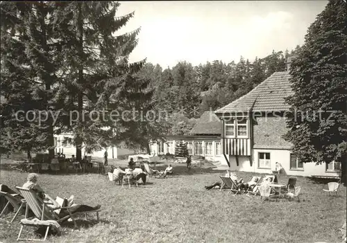 Ernstroda FDGB Erholungsheim Otto Heller Liegewiese Kat. Ernstroda