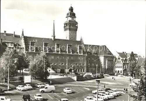 Zeitz Rathaus und Friedensplatz Kat. Zeitz