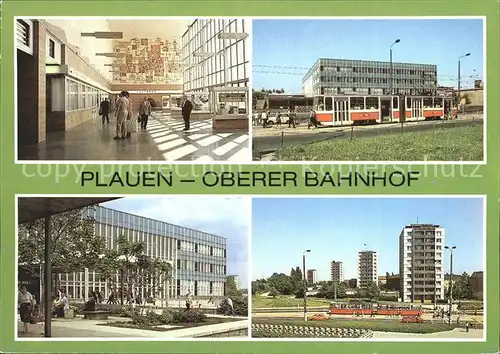 Plauen Vogtland Oberer Bahnhof Strassenbahn Hochhaus Kat. Plauen