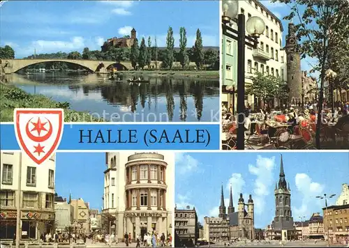 Halle Saale Burg Giebichenstein Klement Gottwald Strasse Hansering Markt Kat. Halle