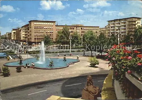 Mannheim Blick auf die Planken Springbrunnen Kat. Mannheim