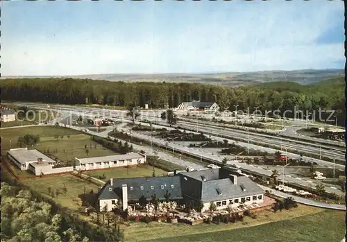 Rohrbrunn Autobahn Rasthaus im Spessart Fliegeraufnahme Kat. Weibersbrunn