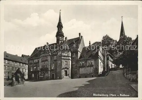 Blankenburg Harz Rathaus Kat. Blankenburg