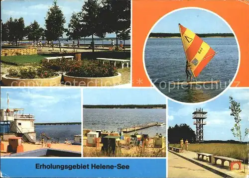 Frankfurt Oder Erholungsgebiet Helene See Promenade Windsurfing Aussichtsturm Strand Kat. Frankfurt Oder