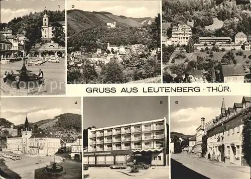 Leutenberg Thueringen Marktplatz Brunnen FDGB Erholungsheim Rathaus Hauptstrasse Kat. Leutenberg