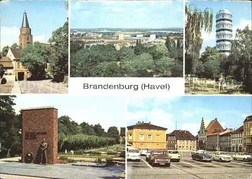 Brandenburg Havel Dom St Peter und Paul Friedenswarte Mahnmal der Opfer des Faschismus Markt Kat. Brandenburg