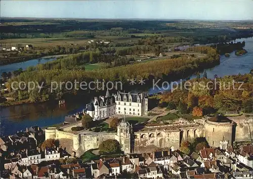 Amboise Chateau et la Loire vue aerienne Collection Couleurs et Lumiere de France Kat. Amboise