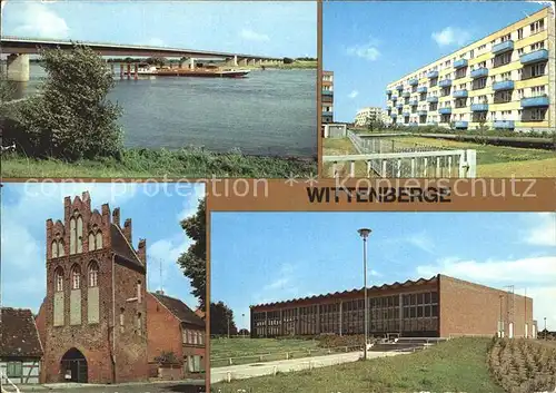 Wittenberge Prignitz Neue Elbbruecke Perleberger Strasse Steintor Schwimmhalle Kat. Wittenberge