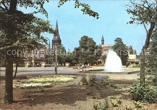 Bitterfeld HO Hotel Central Walther Rathenau Strasse Springbrunnen Kat. Bitterfeld