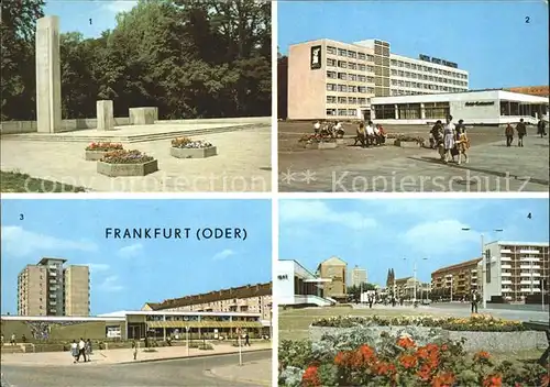 Frankfurt Oder Karl Marx Denkmal Hotel Stadt Frankfurt Neubauten Otto Grotewohl Strasse Karl Marx Strasse Kat. Frankfurt Oder