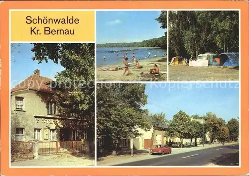 Schoenwalde Wandlitz HO Gaststaette Strand Idyll Gorinsee Campingplatz Hauptstrasse Kat. Wandlitz