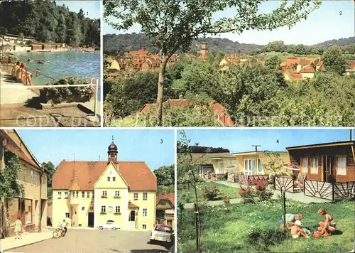 Rastenberg Schwimmbad uebersicht Rathaus Bungalow Siedlung Kat. Rastenberg