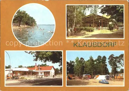 Klausdorf Mellensee Strandbad Gaststaette Einkaufszentrum Zeltplatz Kat. Mellensee