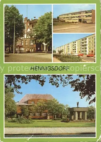 Hennigsdorf Rathaus Schule Hradeker Strasse Post Leninstrasse Kat. Hennigsdorf