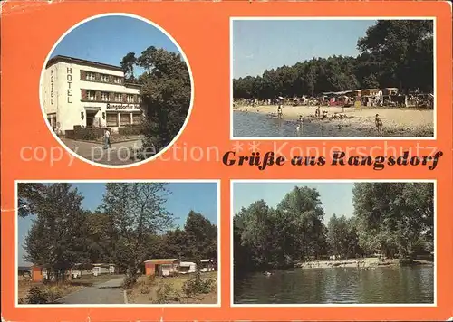 Rangsdorf Hotel Rangsdorfer Hof Strandbad See Campingplatz Nymphensee Kat. Rangsdorf