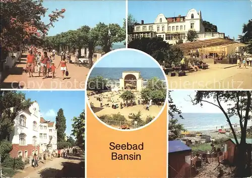 Bansin Ostseebad Strandpromenade FDGB Erholungsheime Konzertplatz Campingplatz Kat. Heringsdorf