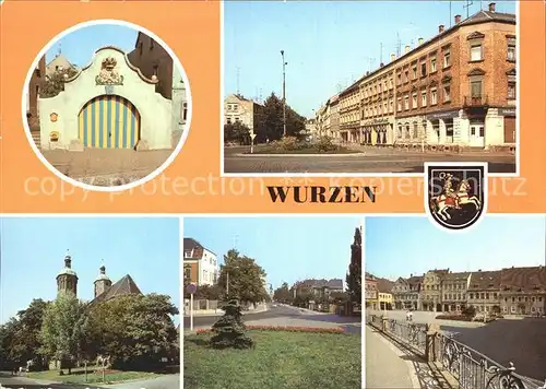 Wurzen Sachsen Posttor 18. Jhdt. Technisches Denkmal Friedrich Engels Platz Dom Torgauer Strasse Platz der DSF Kat. Wurzen