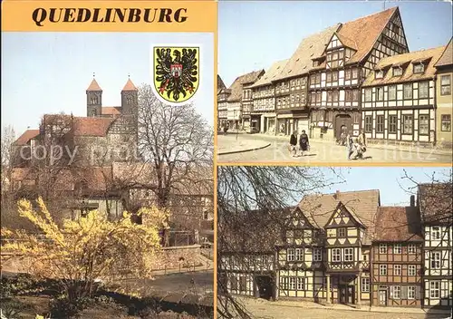 Quedlinburg Burgberg Stiftskirche Schloss Steinweg Schlossberg Klopstockhaus Fachwerkhaus Kat. Quedlinburg