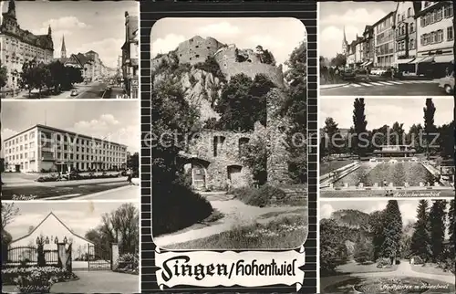 Singen Hohentwiel Burgruine Freibad Strassenpartien Kat. Singen (Hohentwiel)