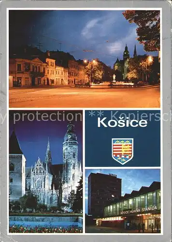 Kosice Kirchenpartien bei Nacht Kat. Kosice