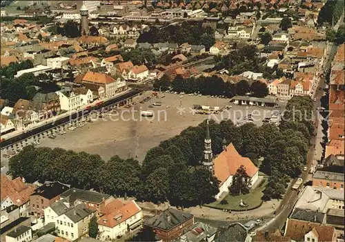 Heide Holstein Fliegeraufnahme mit Kirche Kat. Heide