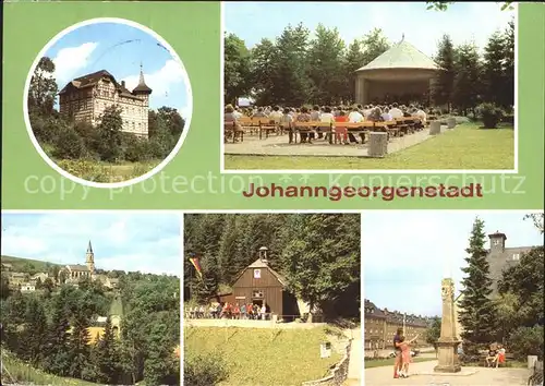 Johanngeorgenstadt HO Hotel Deutsches Haus Platz des Bergmanns Schaubergwerk Gloeckl  Kat. Johanngeorgenstadt