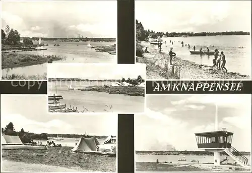 Knappensee Oberlausitz Badestrand Campingplatz Kat. Lohsa