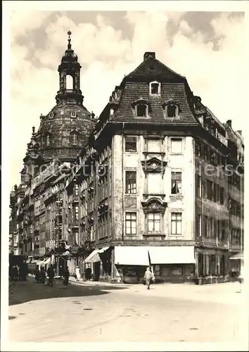 Dresden Frauenkirche vor der Zerstoerung Kat. Dresden Elbe