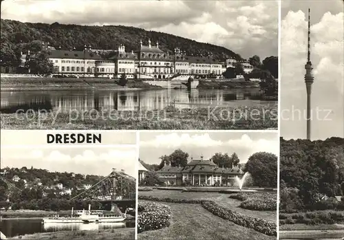 Dresden Schloss Pillnitz Bergpalais Museum Fernsehturm Loschwitz Kat. Dresden Elbe