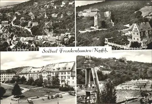 Frankenhausen Bad Weinberg Hausmannsturm Soleschwimmbad Anger Kat. Bad Frankenhausen