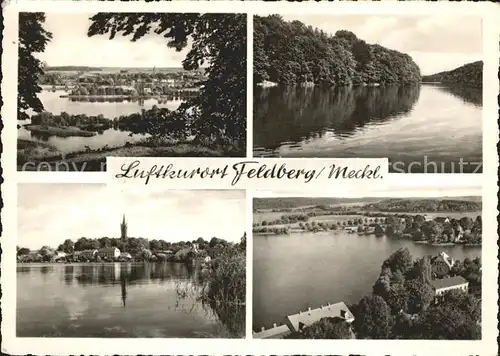 Feldberg Mecklenburg Blick vom Reiherberg Schmaler Luzin Haussee Amtswerder Kat. Feldberger Seenlandschaft