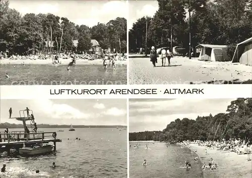 Arendsee Altmark Badestrand am See Campingplatz Kat. Arendsee