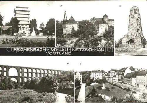 Reichenbach Vogtland Wasserturm Park des Friedens Mylau Burg Aussichtsturm Kuhberg Goeltzschtalbruecke Kat. Reichenbach