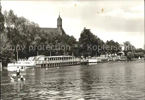 Brandenburg Havel Havelterrasse Anlegestelle der Weissen Flotte Kat. Brandenburg