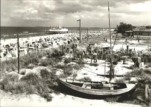 Ahlbeck Ostseebad Strand Seebruecke Kat. Heringsdorf Insel Usedom