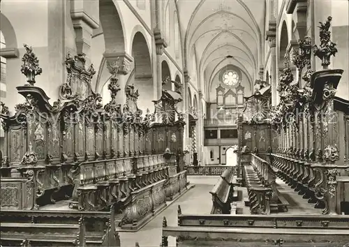 Bronnbach Chorgestuehl Abteikirche Kat. Wertheim