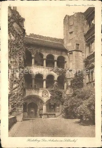 Heidelberg Neckar Arkaden im Schlosshof Kat. Heidelberg