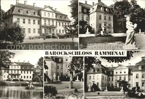 Rammenau Barockschloss 18. Jhdt. Park Statue Kat. Rammenau