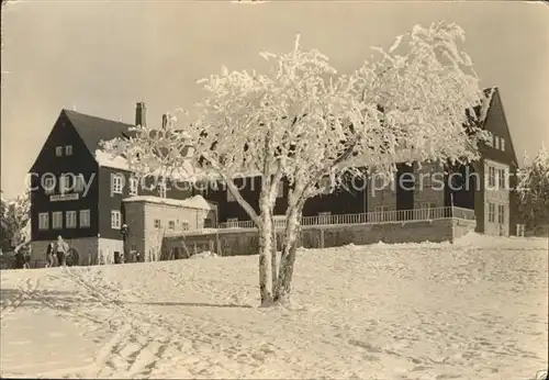 Klingenthal Vogtland Jugendherberge Aschberg Winterpanorama Kat. Klingenthal Sachsen