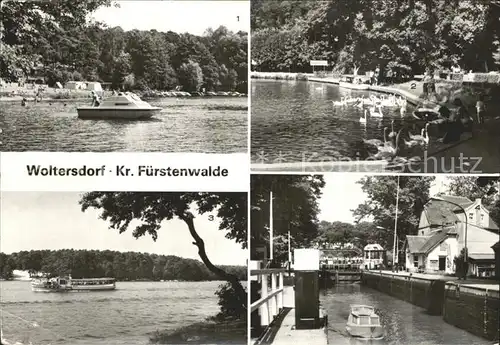 Woltersdorf Erkner Flakensee Kalksee Schwaene Schleuse / Woltersdorf Erkner /Oder-Spree LKR