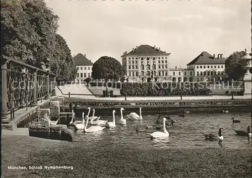 Muenchen Schloss Numphenburg Schwanenteich Kat. Muenchen