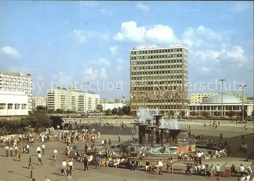 Berlin Alexanderplatz Brunnen Hochhaus Kat. Berlin